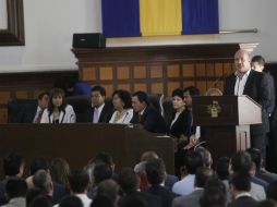 En su discurso, el alcalde Enrique Alfaro señaló que el Ayuntamiento tiene una situación más sólida. EL INFORMADOR / A. Camacho