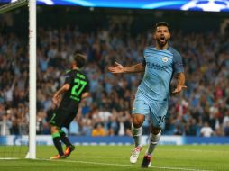 El argentino Sergio 'Kun' Agüero marcó un 'triplete'. AP / D. Thompson