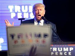 En un mitin en Miami, el republicano se mofó de su opositora Hillary Clinton. EFE / C. Herrera