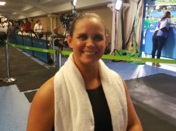 Miranda se mostró satisfecha tras lograr el bronce. TWITTER / @CONADE