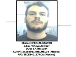 Eliseo Imperial Castro es también un fugitivo de Estados Unidos. ESPECIAL / treasury.gov