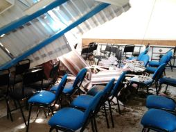 Obras Públicas del municipio junto con la SEJ se encargarán de las reparaciones del aula. TWITTER / @UMPCyBZ