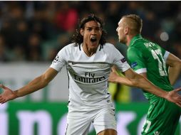 El uruguayo Edinson Cavani consiguió marcar dos goles en un lapso de apenas cinco minutos. AFP / D. Dilkoff