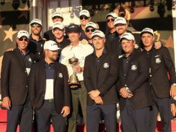 Los triunfos de Estados Unidos comenzaron con la dramática victoria de Patrick Reed. EFE / T. Maury