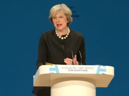 Theresa May inauguró el congreso anual del Partido Conservador. AP / B. Birchall