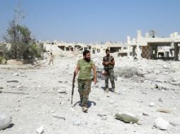 Los milicianos pertenecen a las facciones sirias respaldadas por Turquía y participan en la operación 'Escudo del Éufrates'. AFP / STRINGER