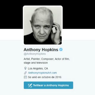 Anthony Hopkins se une a Twitter