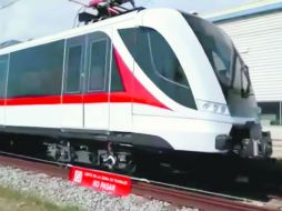 El tren que circulará de Zapopan a Tlaquepaque se muestra mediante un video. ESPECIAL /