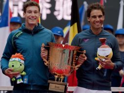 Carreño y Nadal se pusieron con ventaja tras una rotura. AFP / N. Asfouri