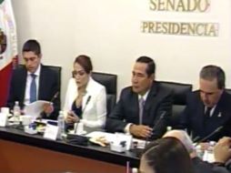 El funcionario público destaca avances ante la Comisión de Desarrollo Social de la Cámara alta. YOUTUBE / Senado de México.