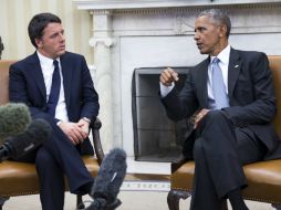 Matteo Renzi y Barack Obama destacaron las aportaciones entre ambas naciones. EFE / S. Thew