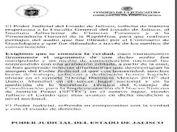 El desplegado apareció después que la asociación Abogando por Jalisco presentara solicitud de juicio político contra Vega Pámanes. ESPECIAL /