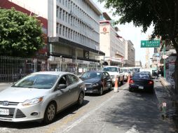 Los cierres en el Centro tapatío fueron debido a la Línea 3 del Tren Ligero. EL INFORMADOR / G. Gallo