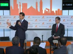 Peña Nieto participó en el Foro Impulsando a México, donde llamó a hablar bien de México. TWITTER / @ESanchezHdz