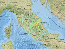 El movimiento telúrico sucede en la misma zona que fue devastada el 24 de agosto, y que dejó al menos 297 muertos. ESPECIAL / earthquake.usgs.gov