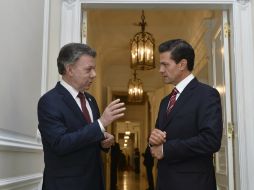 Juan Manuel Santos también hizo notar el nivel de comercio y turismo que han alcanzado los dos países. NTX / ARCHIVO