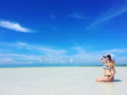 En la instantánea, Marjorie aparece en hincada en la arena disfrutando de la playa. INSTAGRAM / marjodsousa
