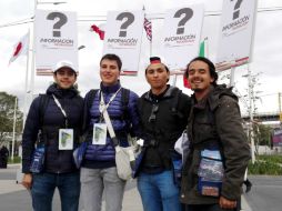 Los voluntarios del GP. De izq a der Xavier, Pablo, Iván y Bernardo EL INFORMADOR / A. Rodríguez
