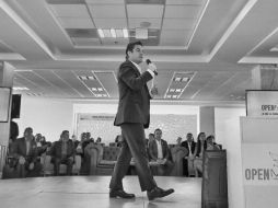 Aristóteles estuvo durante la Reunión Anual del Consejo Estatal para la Competitividad en Jalisco. TWITTER / @AristotelesSD