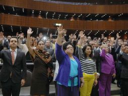 El Pleno de la Cámara de Diputados aprobó la reforma que modificaría los artículos 107 y 123 de la Constitución Política. TWITTER / @Mx_Diputados