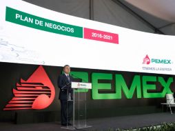El secretario de Energía, Pedro Joaquín Coldwell, en el anuncio del Plan de Negocios 2016-2021 de Pemex, el pasado 3 de noviembre. SUN / I. Stephens