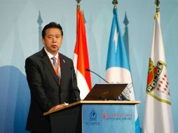 El viceministro chino de Seguridad Pública, Meng Hongwei, durante un evento. AP / C. Paris