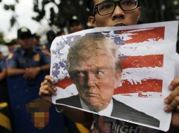 Donald Trump enfrenta reproches a su triunfo electoral en distintos puntos de Estados Unidos y del mundo. EFE / F. Malasig