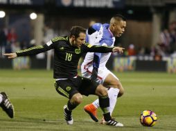 Guardado ayer, en un duelo con Wood, de Estados Unidos. AFP / P. Vernon