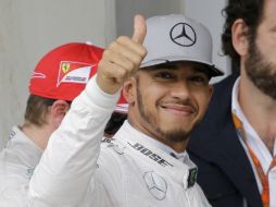 Hamilton saldrá este domingo desde la ''pole'', la número 60 de su carrera deportiva. AP / N. Antoine
