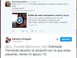 El fiscal Eduardo Almaguer respondió mediante redes sociales la solicitud de la joven. TWITTER / @Le_Dudette