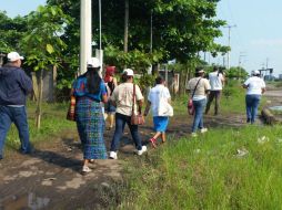 Las mujeres salieron de San Cristóbal de las Casas acompañadas de representantes de la CNDH. TWITTER / @MMMesoamericano