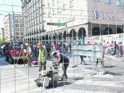 Uno de los últimos cruces restringidos es el de avenida Juárez y 16 de Septiembre. EL INFORMADOR / G. Gallo
