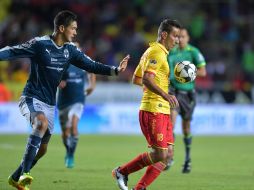 Acción del partido entre Rayados y Monarcas en el estadio José María Morelos. MEXSPORT / O. Martínez