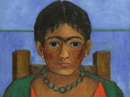 'Niña con collar' es un óleo sobre lienzo que pintó Frida Kahlo en 1929. AP /