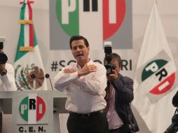 Peña Nieto pidió a la dirigencia del partido alistar al 'gran ejército priista'. NTX / G. Granados