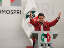 El Presidente Enrique Peña Nieto, durante su intervención en la clausura del VI Consejo Político Nacional del PRI. SUN / I. Stephens
