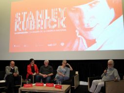 Su hija Katharina Kubrick presentó hoy la exposición en honor a su padre. NTX / F. García