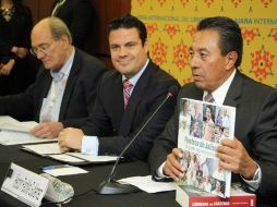 Aristóteles estuvo en la presentación 'Rostros de Jalisco.Gigante Agroalimentario'. TWITTER / @AristotelesSD