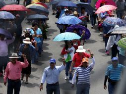 La CNTE anunció que después de esta movilización, entre enero y febrero, realizará varios paros de labores en forma escalonada. EFE / ARCHIVO