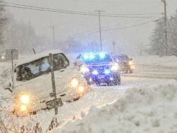 Entre tres y seis pulgadas (7.5 y 15 centímetros) de nieve cayeron en Maine y New Hampshire. AP / K. Radder/The Brattleboro Reformer