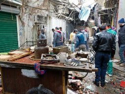 Los estallidos causaron daños en varios edificios y vehículos. AFP / S. Arar