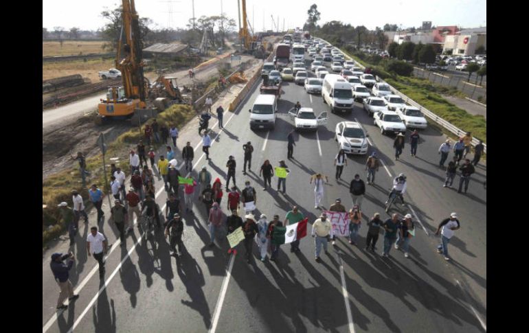 Por cuarto día consecutivo, se registran movilizaciones en contra del gasolinazo. SUN / J. Alvarado