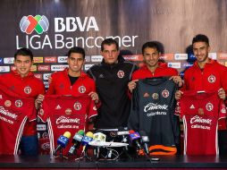 El equipo de Tijuana presentó este miércoles de manera oficial a sus cuatro refuerzos para afrontar el Torneo Clausura 2017. TWITTER / @Xolos