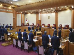 El tribunal tiene seis meses para decidir si Park debe dejar definitivamente la presidencia. AP / J. Yeon-Je