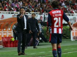 Almeyda se dijo satisfecho por el desempeño de Rodolfo Pizarro, quien hizo su debut. EL INFORMADOR / R. Tamayo