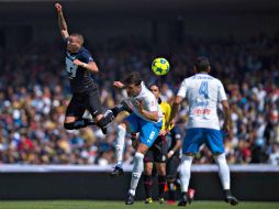 Castillo (I) y Peñalba (D) durante el partido de hoy. MEXSPORT / J. Ramírez