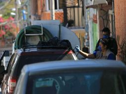 Sobre una camioneta Eco Sport color vino fueron halladas seis cabezas humanas. EFE / J. de la Cruz