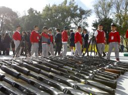 Elementos de la XV Zona Militar hicieron una demostración de la destrucción de los objetos asegurados por la Sedena. EL INFORMADOR / A. Camacho