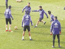 Jornada 19. Los jugadores del Real Madrid se preparan en la Ciudad Deportiva de Valdebebas para enfrentar al Málaga. EFE /