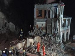 El colapso se produjo alrededor de las 19:30 hora local de este viernes en el condado de Nanzhang. TWITTER / @Unionradionet